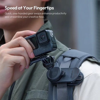 Ulanzi CK01/CK02 Cka Quick Release Backpack Clip for Xtra Muse & DJI Pocket 3/4 & Insta360 Luna