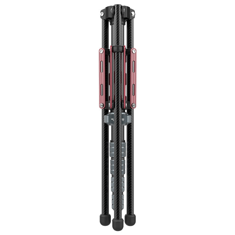 Ulanzi MT-49 carbon fiber tripod folded, compact and lightweight design.