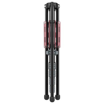 Ulanzi MT-49 carbon fiber tripod folded, compact and lightweight design.