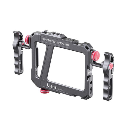 Ulanzi Lino Smartphone Cinema Rig 2792, grey metal frame with red accents and handles.