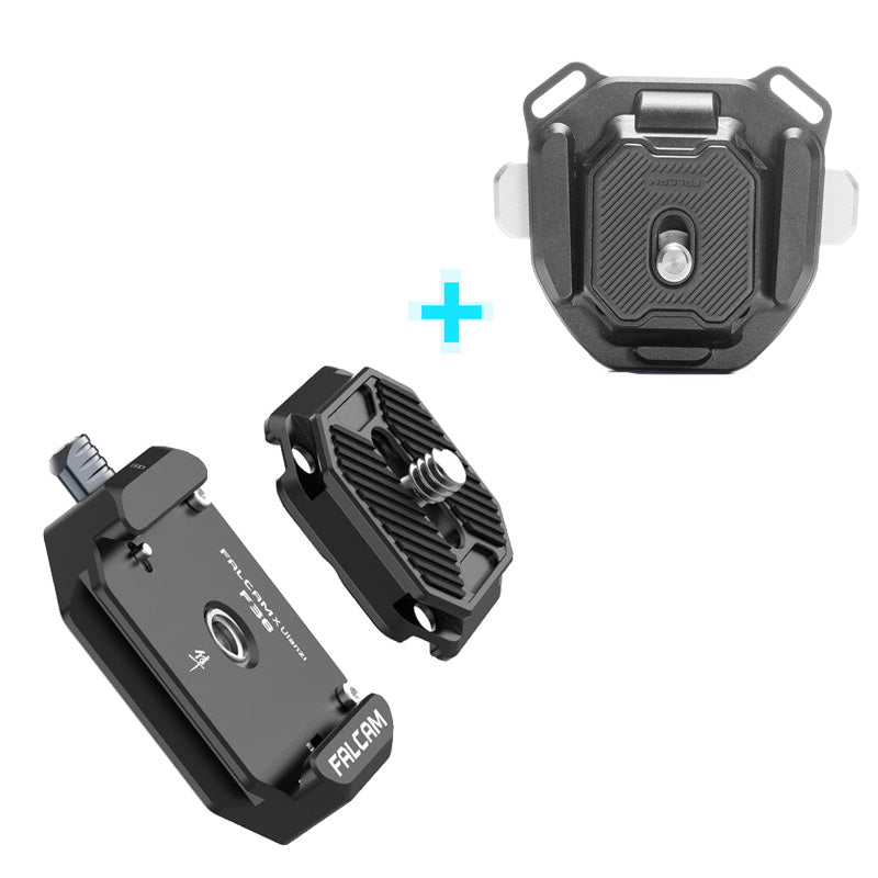 Ulanzi Falcam F38 Quick Release System components, black aluminum alloy.