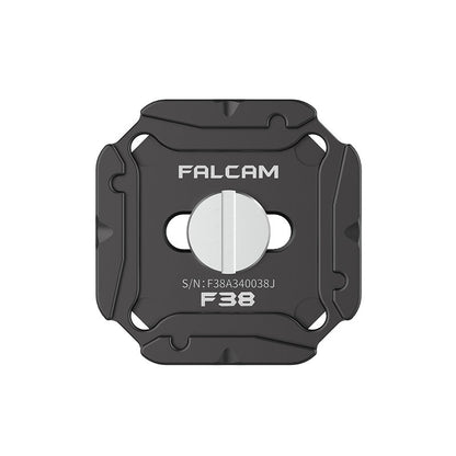Falcam F38 Quick Release System - Black aluminum alloy base with locking mechanism.