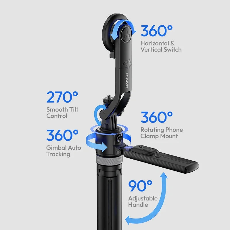 Ulanzi TT23 Auto-Tracking Selfie Stick Tripod Magsafe/phone clamp