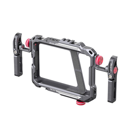 Ulanzi Lino 2792 Dual Handle Metal Smartphone Rig, gray with red accents.