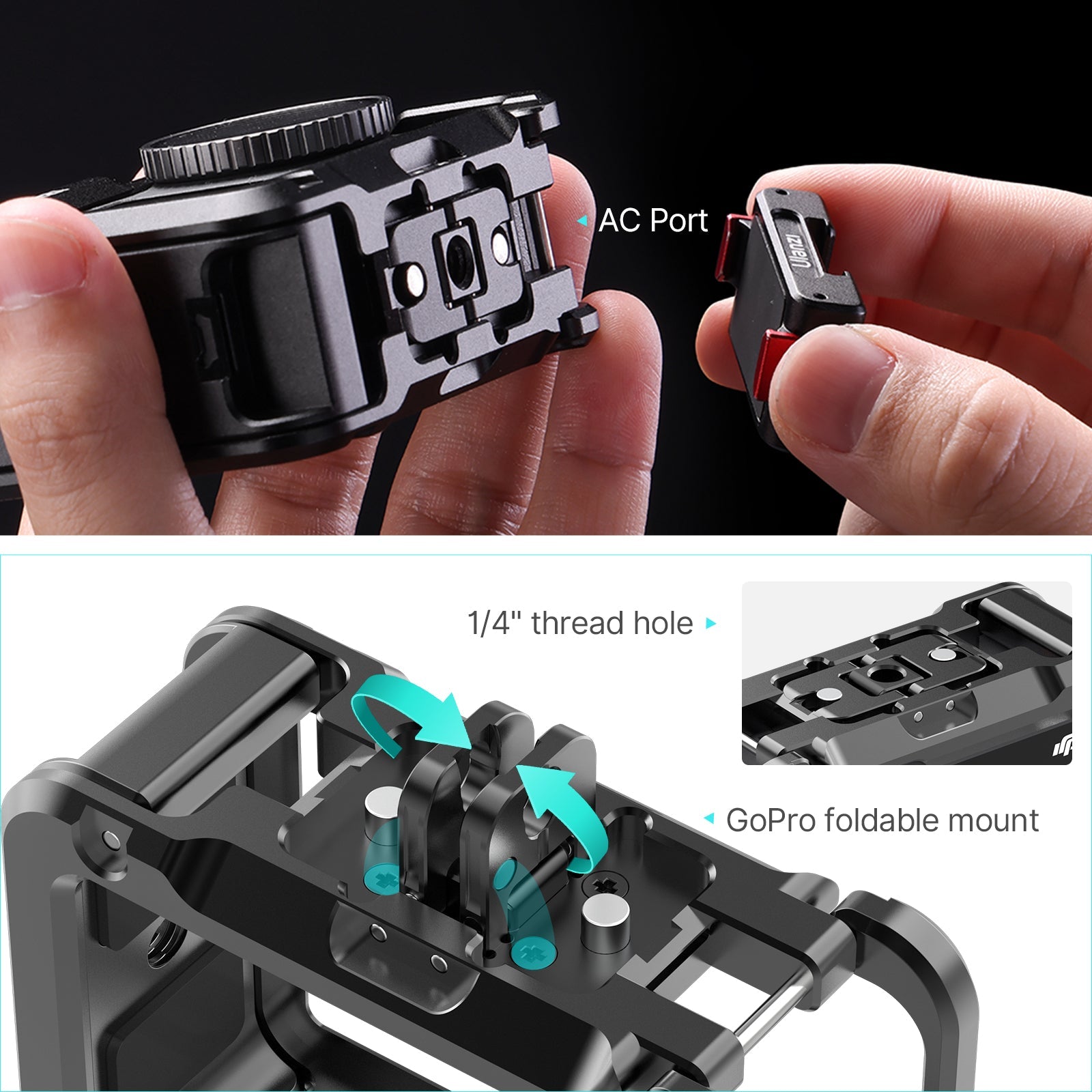 Ulanzi Camera Cage for DJI Osmo Action 5/4/3 3204A