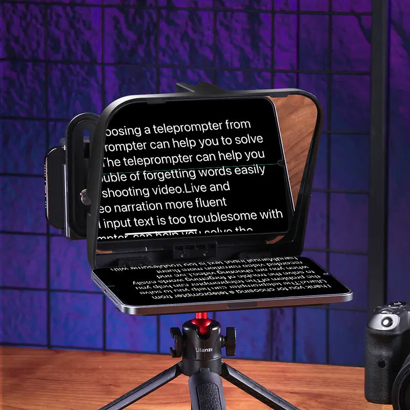 Ulanzi RT02 Universal Teleprompter for Tablets and Smartphones with Remote Control R004GBB1