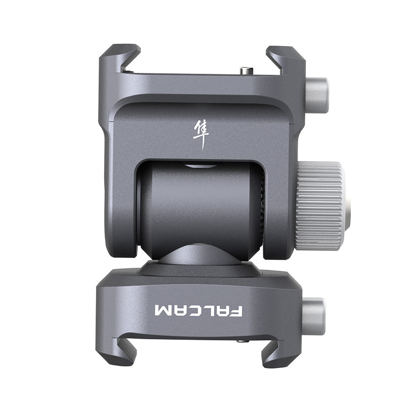 Falcam F22 Quick Release Monitor Mount - Gray metal build, 360° pan and tilt, for camera and monitor.