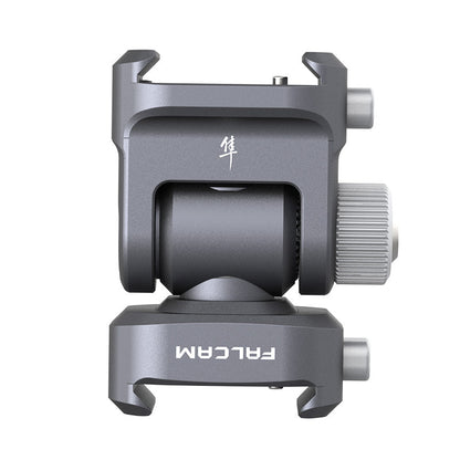 Falcam F22 Quick Release Monitor Mount - Gray metal build, 360° pan and tilt, for camera and monitor.