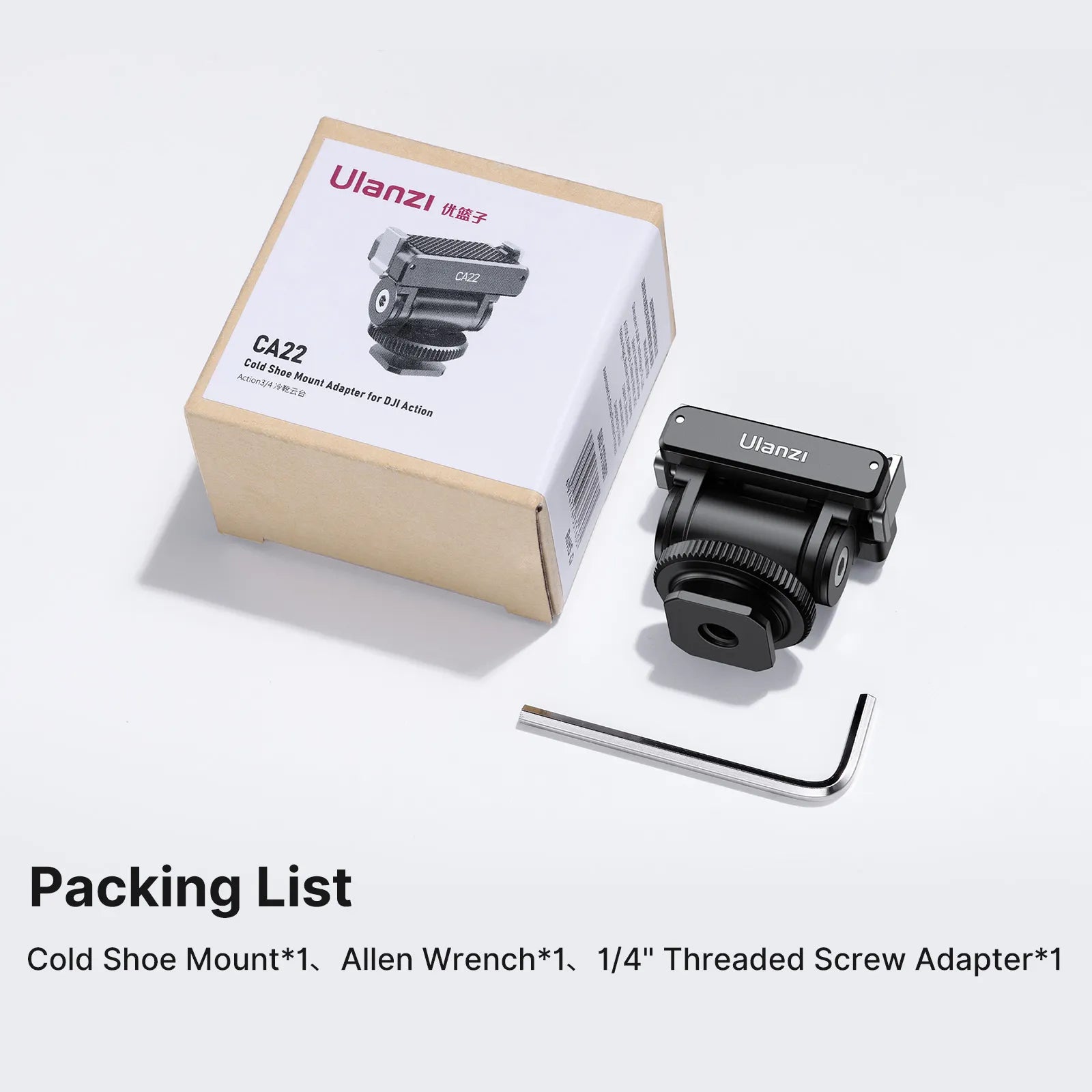Ulanzi CA22 Cold Shoe Mount Adapter for Xtra Muse & DJI OSMO Nano/ Action 4/3 & Pocket 3 C071GBB1