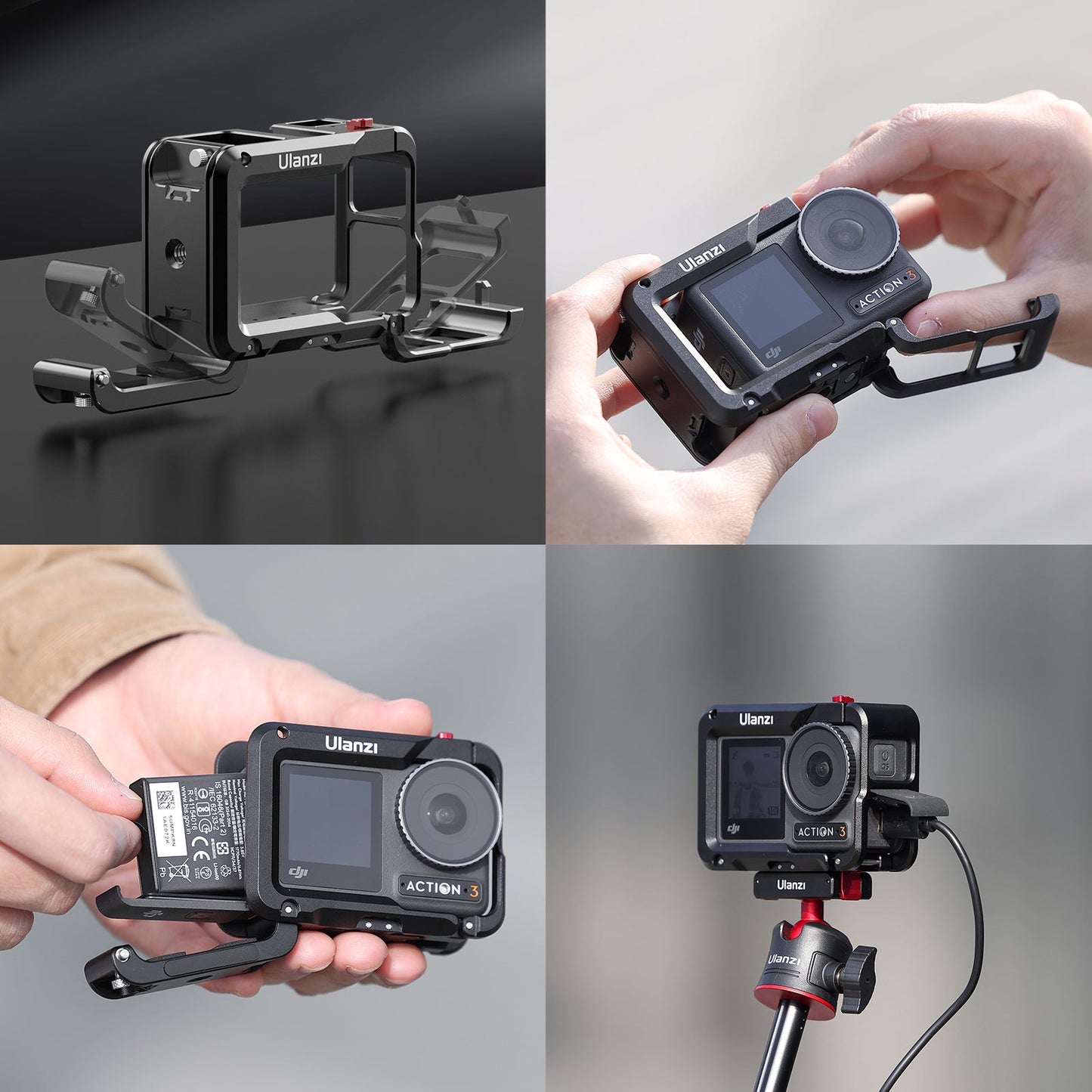 Ulanzi Camera Cage for DJI Osmo Action 5/4/3 3204A
