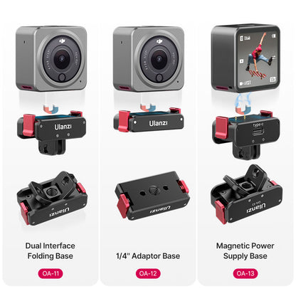 Ulanzi OA-11 Dual Interface Folding Base for DJI Osmo Nano/ Action 2/3/4 2843A