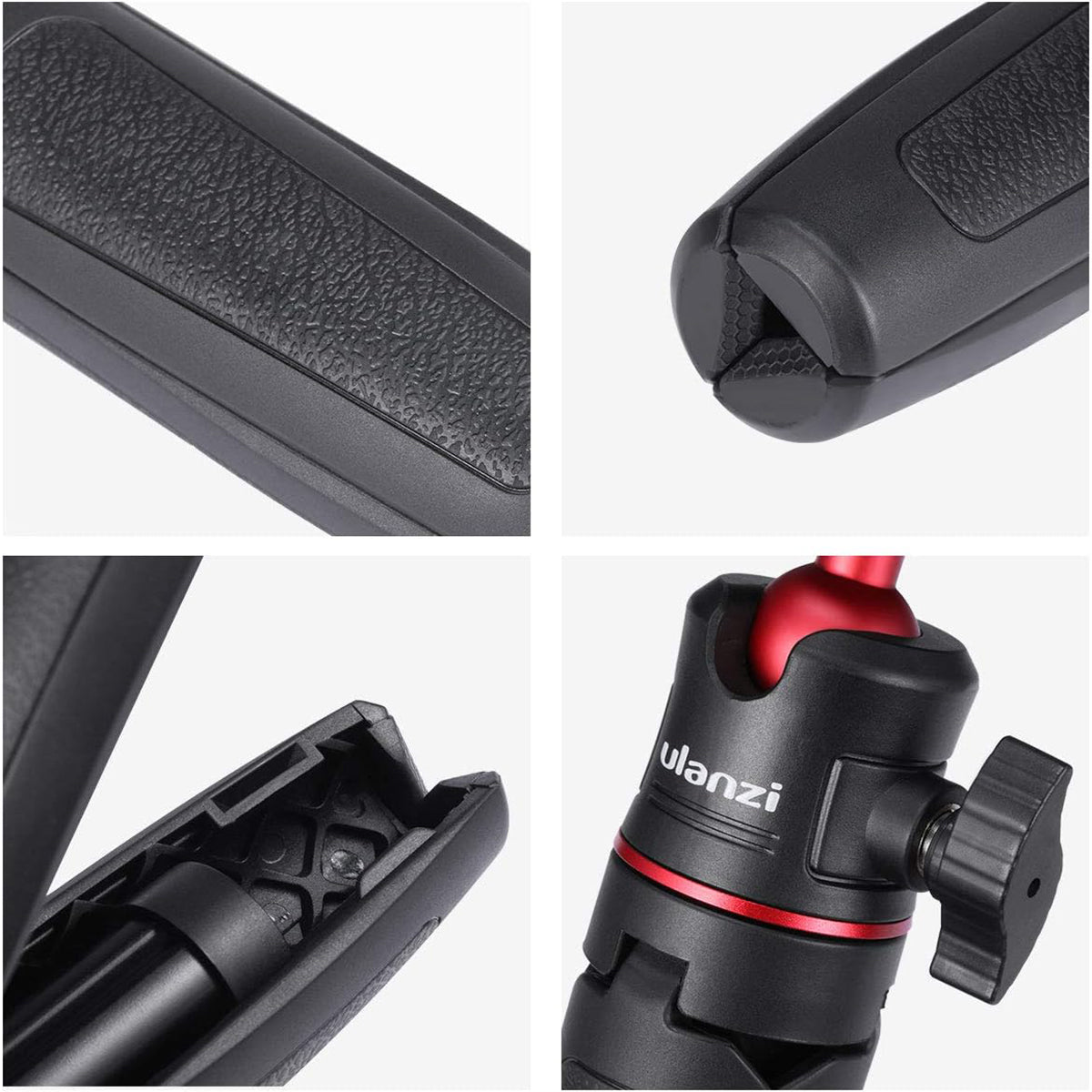 Ulanzi MT-08 extendable handheld tripod with textured silica grip and safety buckle