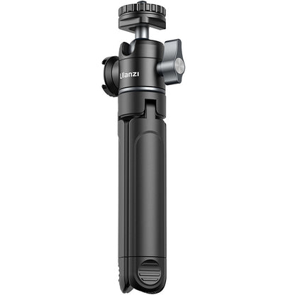 Ulanzi U-Vlog Lite black extendable tripod folded into handheld grip with ball head