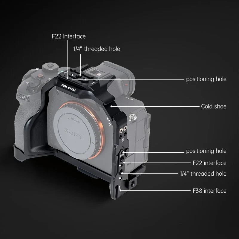 FALCAM F22&F38&F50 Quick Release Camera Cage Compatible with SONY A7M5 / A7R5 / A7M4