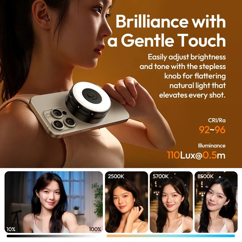 Ulanzi LM23 Magnetic Selfie Light with Mirror L238A