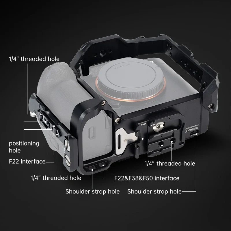 FALCAM F22&F38&F50 Quick Release Camera Cage Compatible with SONY A7M5 / A7R5 / A7M4