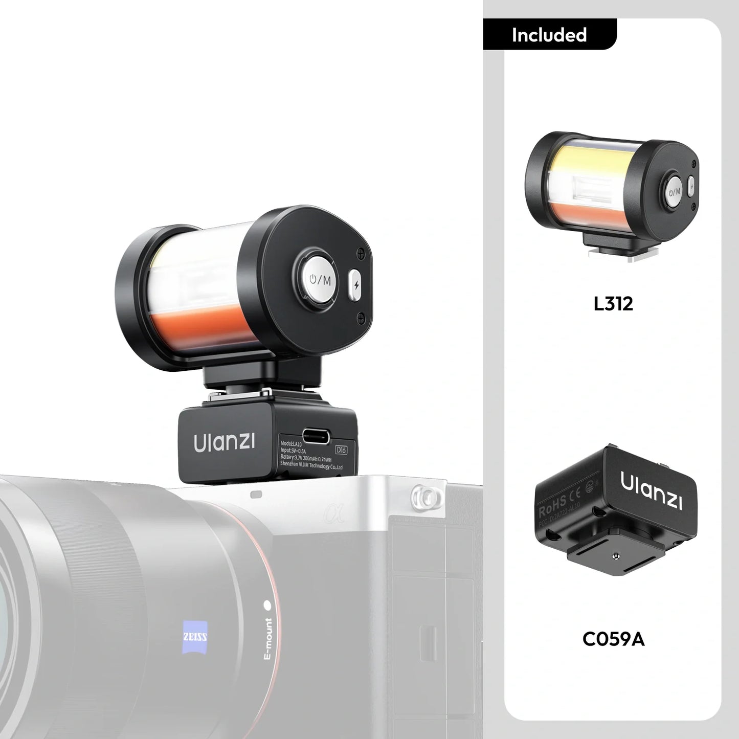 Ulanzi KL01 Mini Camera Flash with Built-In Color Filters