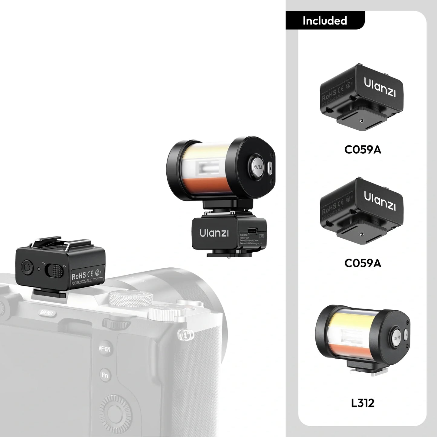 Ulanzi KL01 Mini Camera Flash with Built-In Color Filters