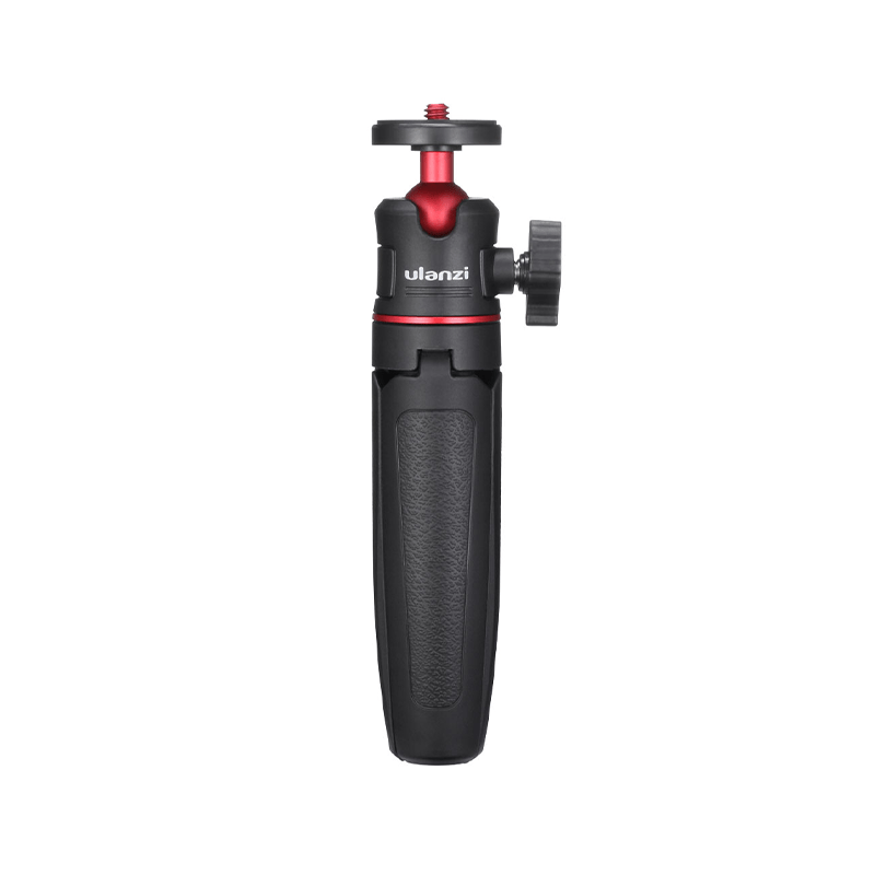 Ulanzi MT-08 extendable handheld tripod with black silica grip and red mount